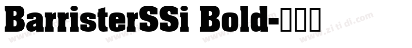 BarristerSSi Bold字体转换